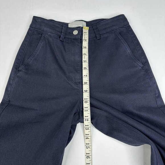 Everlane Women’s Navy Blue The‎ Wide-Leg Pant Minimalist Jean 2/W26/L27 - Picture 8 of 11